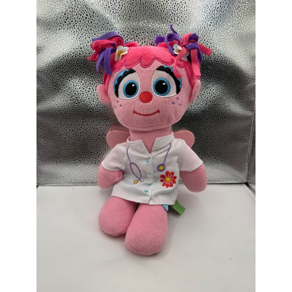Sesame Street Abby Cadabby Nurse Plush Stuffed Animal Toy Pink Wings